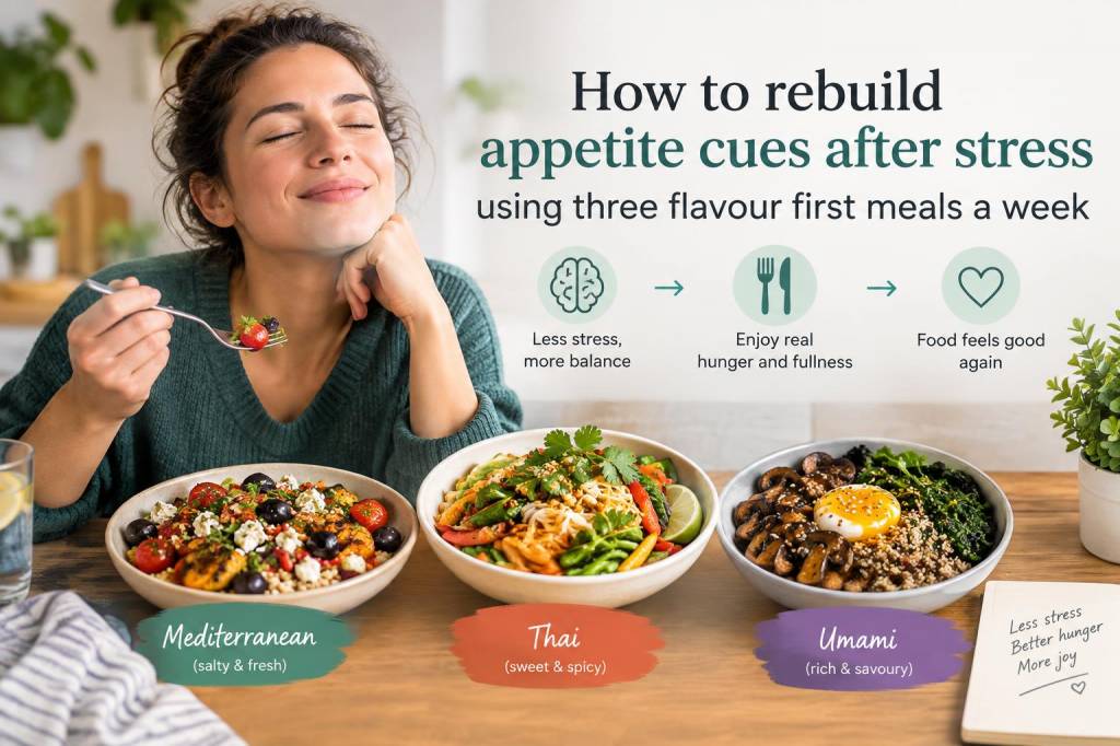 How to rebuild appetite cues after stress using three flavour-first meals a week?