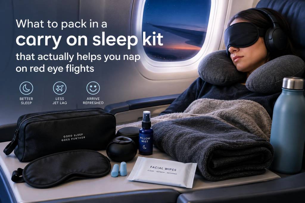 What to pack in a carry-on sleep kit that actually helps you nap on red-eye flights?