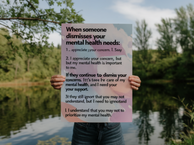 What to say when someone dismisses your mental health needs: three short scripts that protect boundaries and calm your nervous system